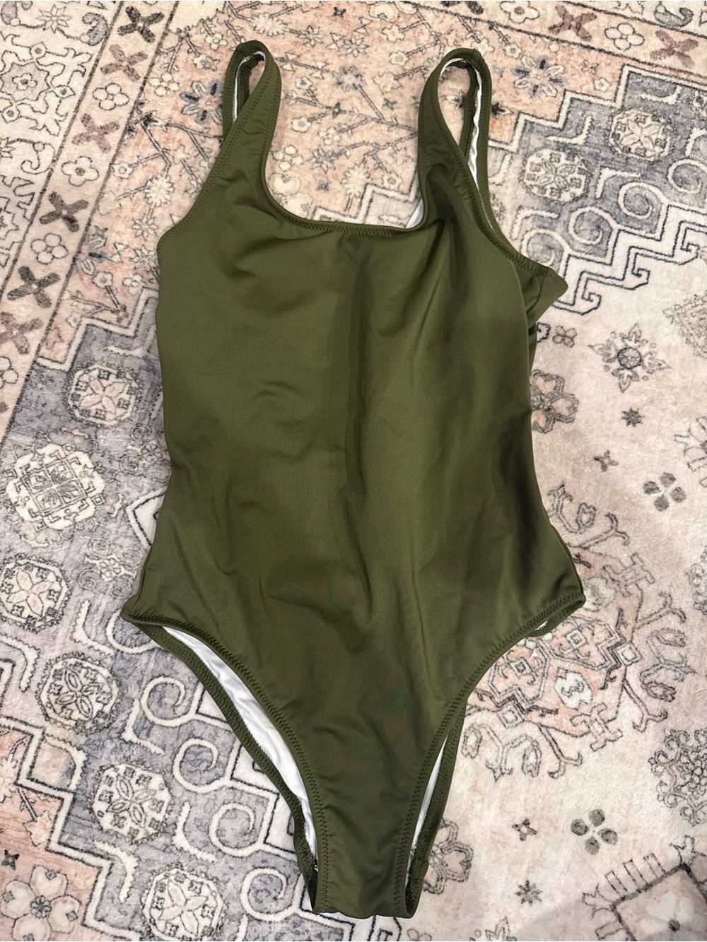 Olive Green One-Piece Swimsuit